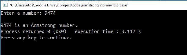 C program to check Armstrong number