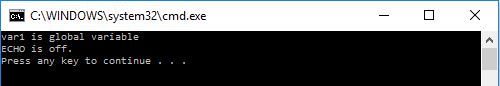 batch local variable output