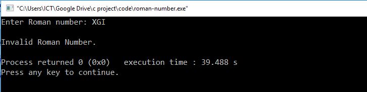 c code convert roman to decimal