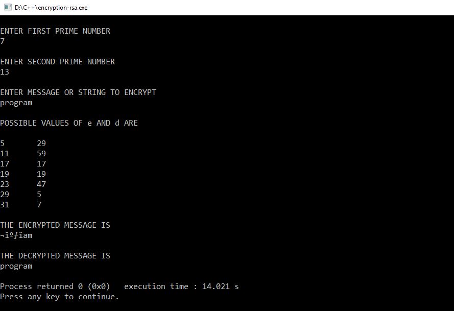 c++ encryption and decryption program