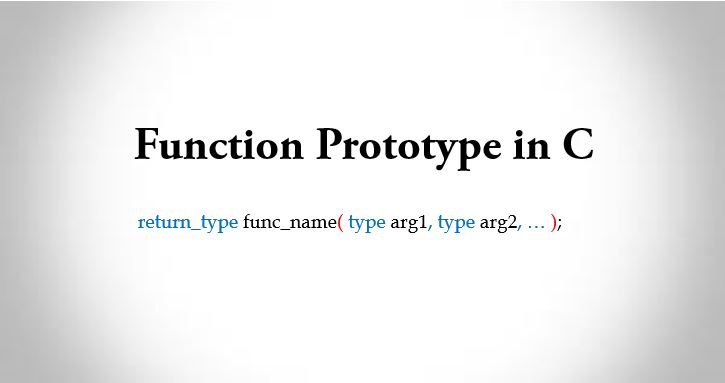 function prototype in c