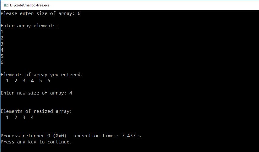 malloc and realloc in c