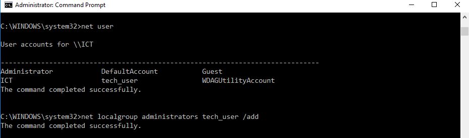 net localgroup command