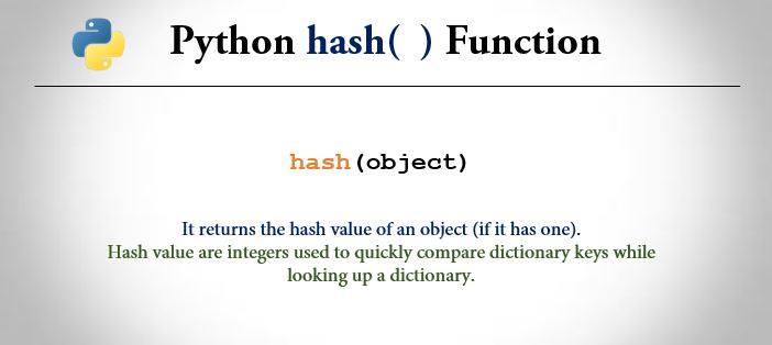 python hash() function