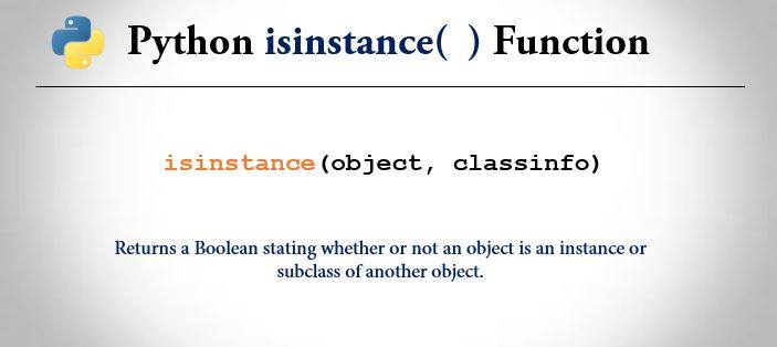 python isinstance() function