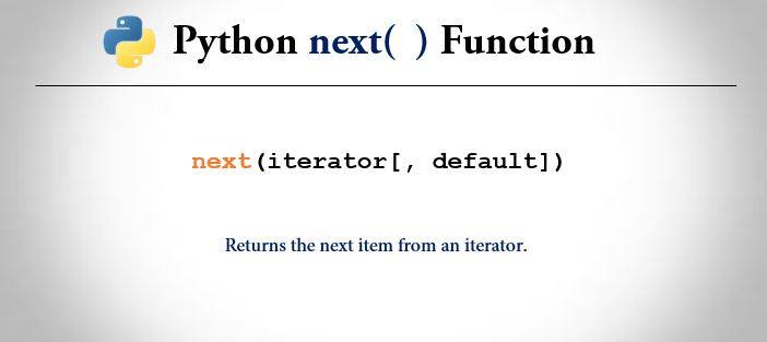 python next() function