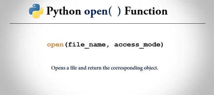 python open() function