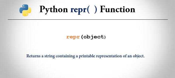 python repr()