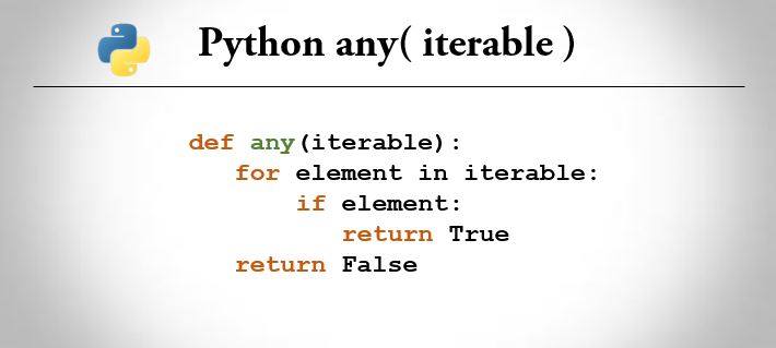 python any()