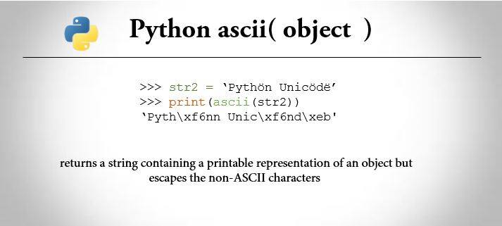 python ascii()