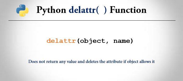 Python delattr() function