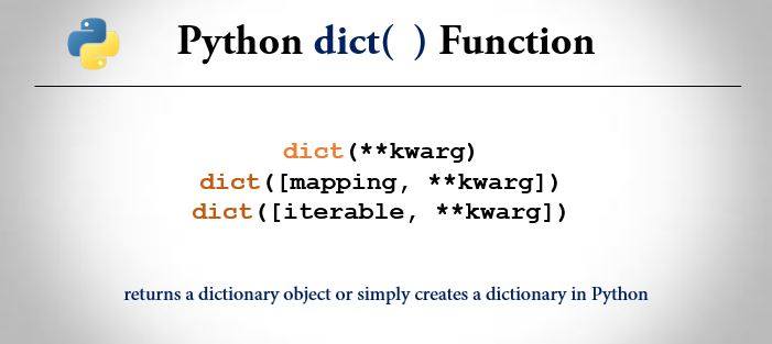 python dict() function