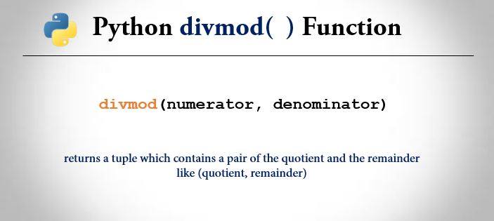 Python Divmod Function With Examples Trytoprogram