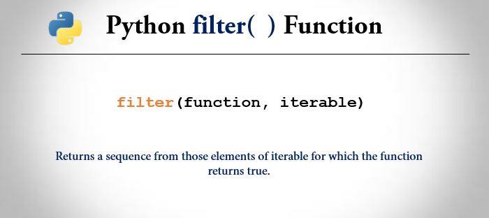 python filter() function