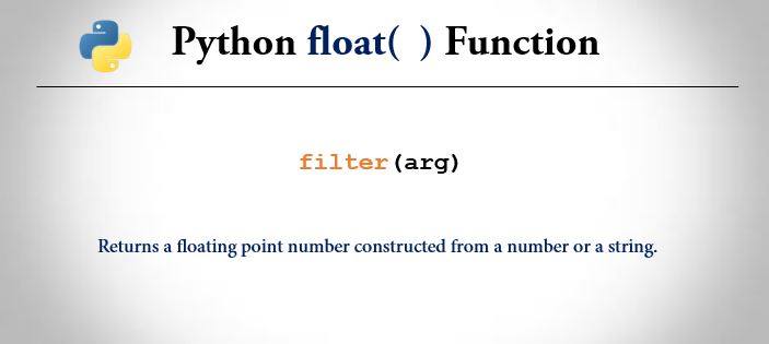 python float() function