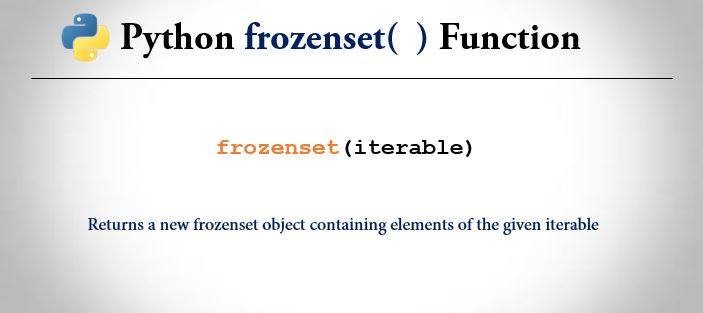 python frozenset() function