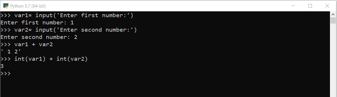 Python program to add two numbers
