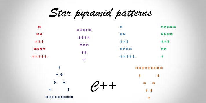 C++ program to print star pyramid patterns