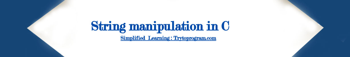 string manipulation in c