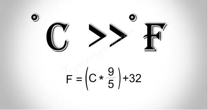 C program to convert degree Celsius to Fahrenheit