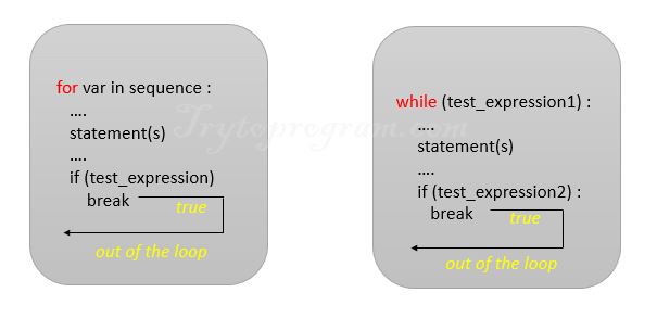 working python break statement