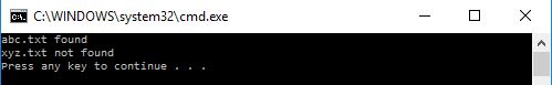 batch file if exist
