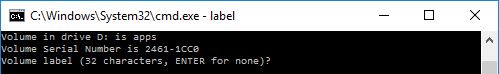 batch file command label
